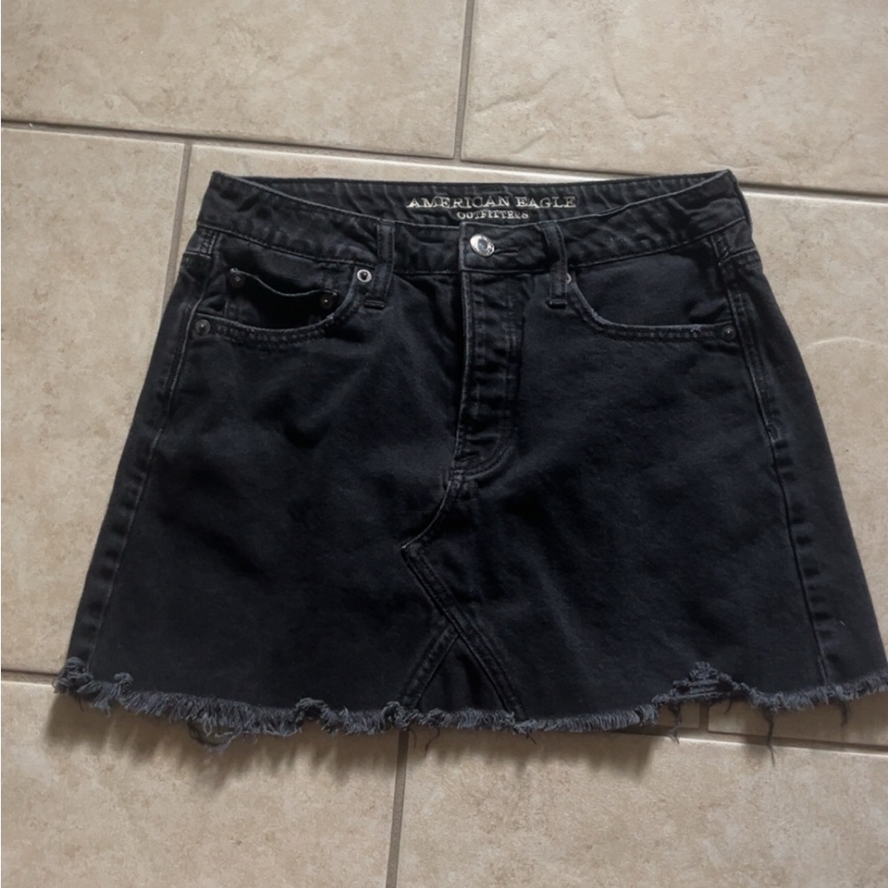 American Eagle Outfitters Black Denim Skirt